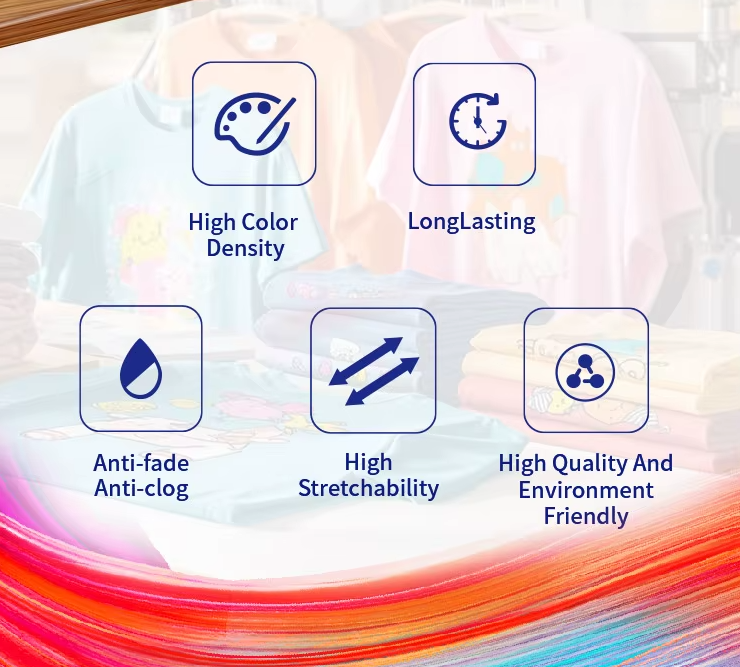 DTF Ink - DTF Textile Pigment Ink for DTF Printers - Heat Transfer Ink - T-Shirt Printing Ink