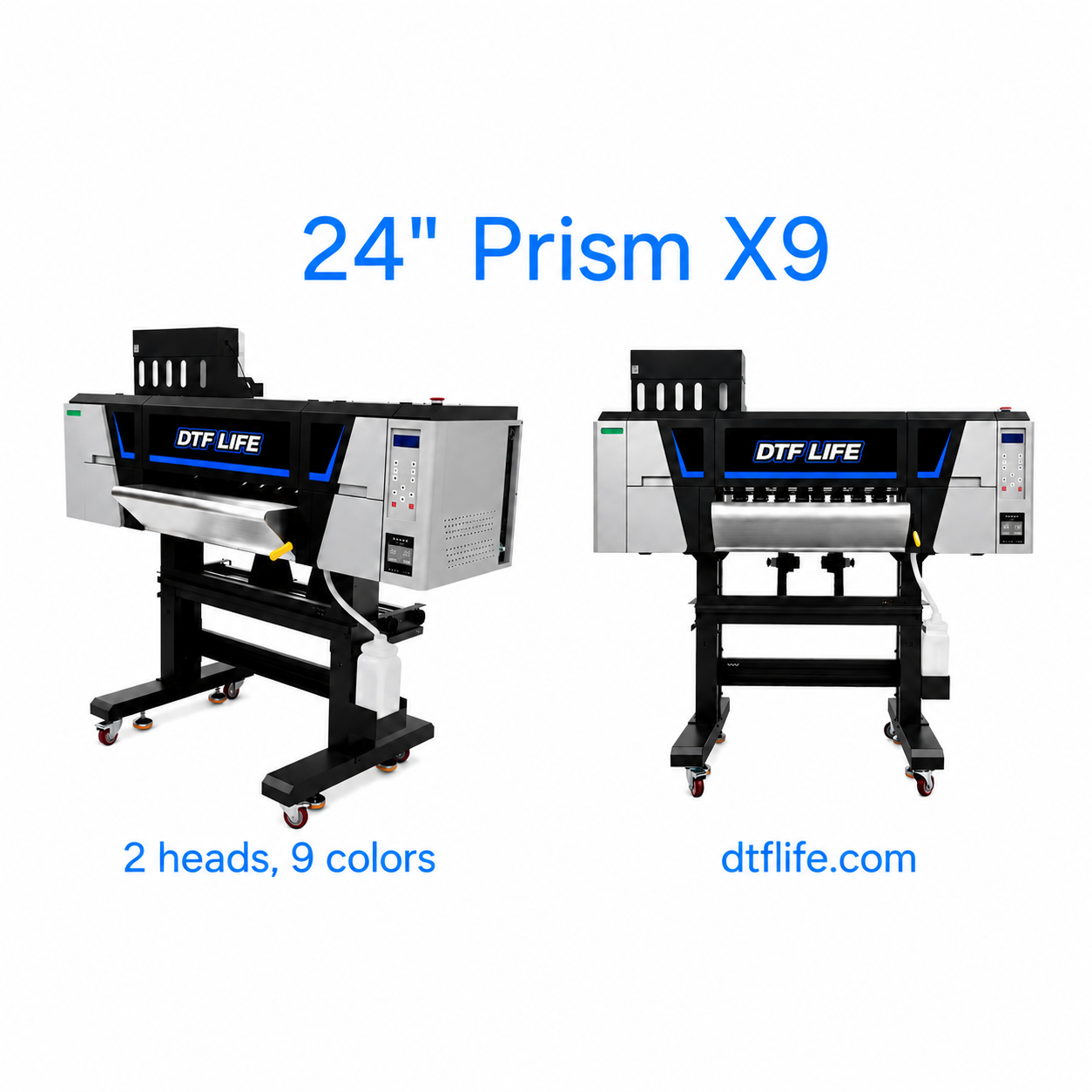 24" Prism 9 Color DTF Printer + Shaker, 2 Heads