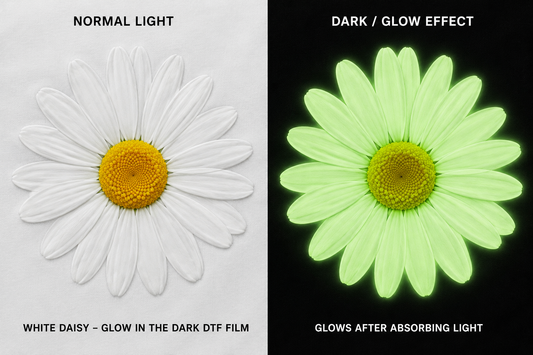 Glow in the Dark DTF Film Sheet - 8.5"x11" - Cold Peel