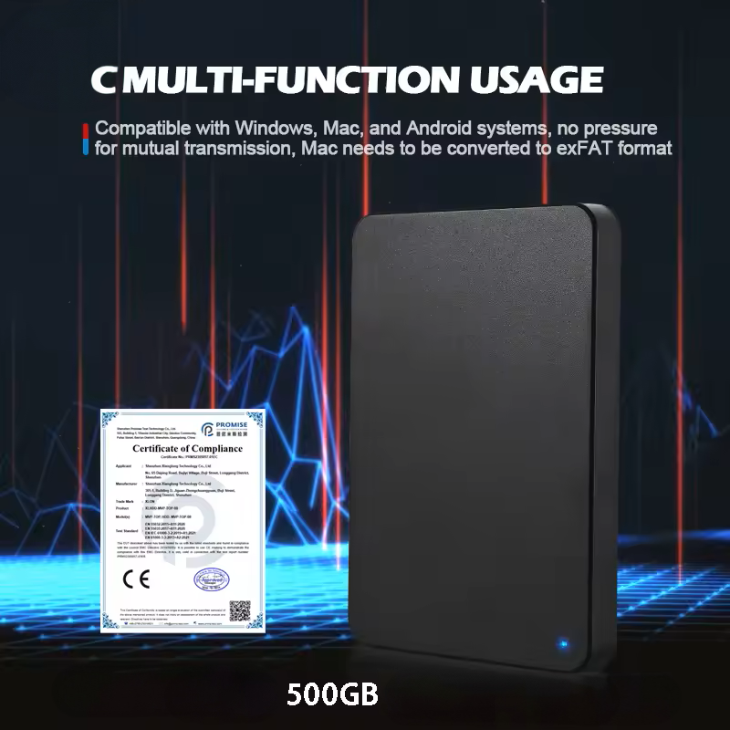 HD External Hard Drive 500GB (465GB Available) - Portable Hard Drive - USB 3.0 High Speed HDD for Laptop PC MacBook PS4 PS5