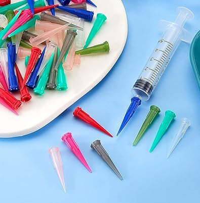 Reusable Twist-On Syringe Tips - Plastic - Multiple Sizes - For Use with DTF Plastic Syringes - 1 Piece