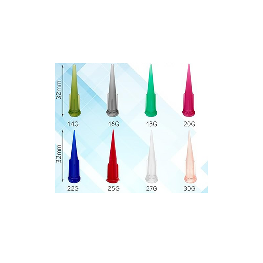 Reusable Twist-On Syringe Tips - Plastic - Multiple Sizes - For Use with DTF Plastic Syringes - 1 Piece