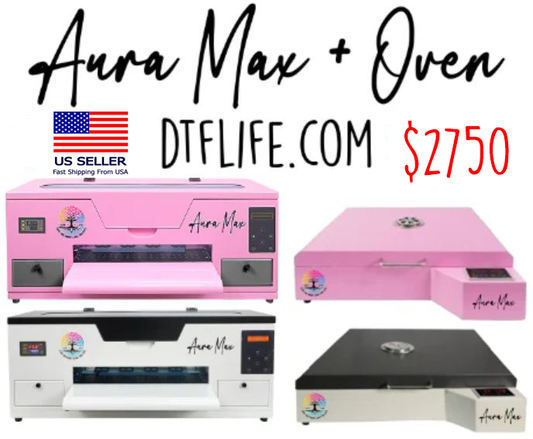 USA STOCK - Aura Max A3 DTF Printer + Oven Combo - Shipping Included (3-5 Business Days to Your Door!)