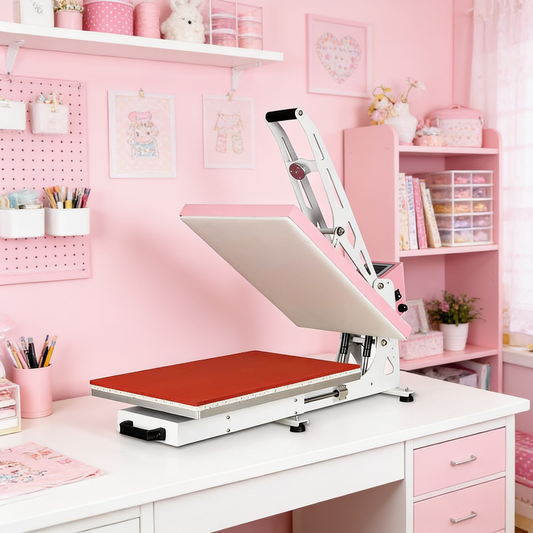 16"x24" Pink Semi-Automatic Heat Press - Shipping Included