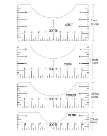 Transparent 4Pcs T-Shirt Ruler Guide Alignment Tool - T-Shirt Rulers to Center Design for Adult Youth Toddler Infant