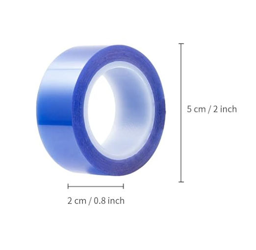 Heat Resistant Thermal Tape - Blue 0.8 Inch x 52 Feet - Up to 250 C (480 F) for Sublimation, DTF Printing