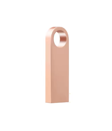 32GB (29.2GB) USB Flash Drive - Rose Gold with Keychain Clip