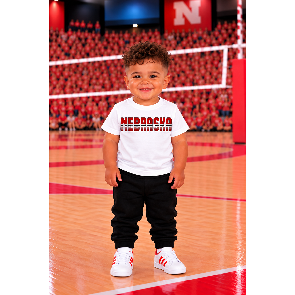 NEBRASKA Retro Varsity T-Shirt or Baby Bodysuit