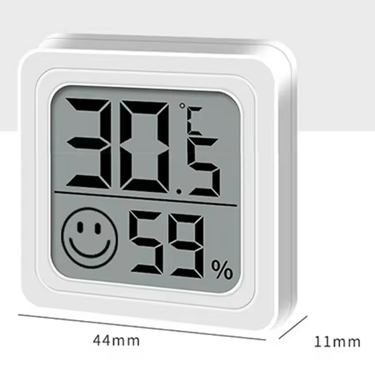 Digital Hygrometer - Humidity Percentage Monitor with Celsius Temperature - Emotion Faces for Humidity Ratings