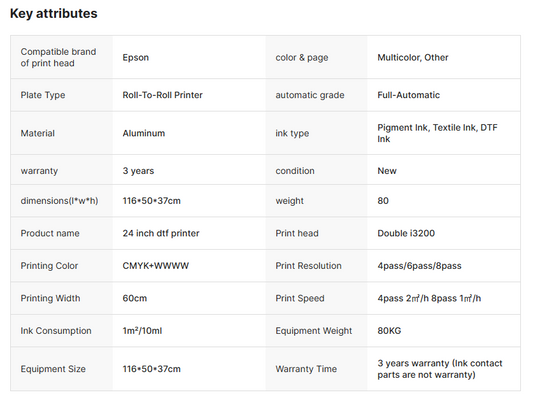 Apex Elite 24" DTF Printer Dual i3200 Heads + Shaker Oven - Sea Shipping Included (30+ Days Delivery)