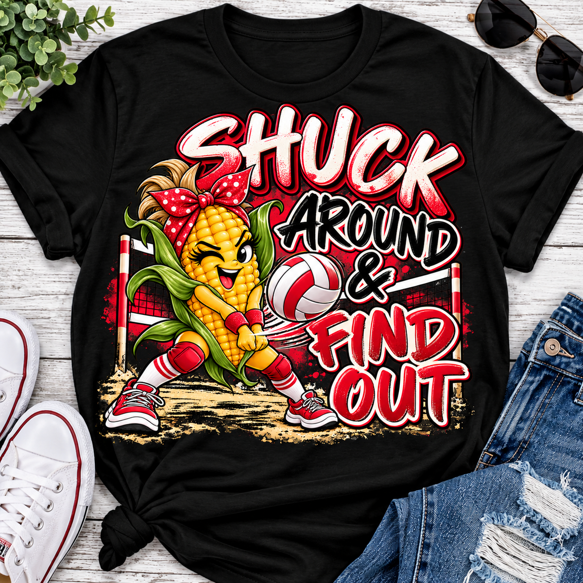 Shuck Around and Find Out! - Funny Volleyball Shirt or Baby Bodysuit